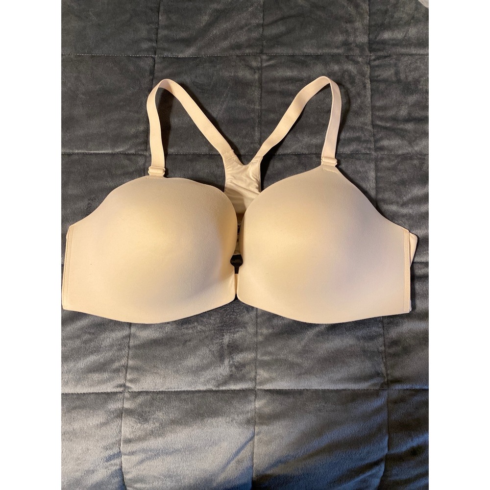 Soma Enbliss Front Close Racerback Bra Nude Beige Padded 42C RN79984 Q2
0170
